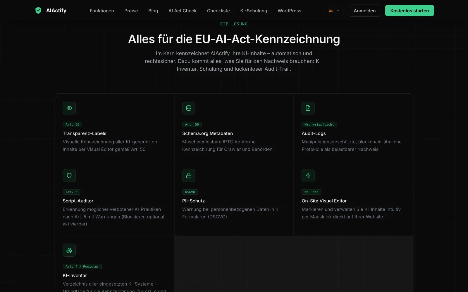 AIACTIFY: Die Funktionen im Überblick