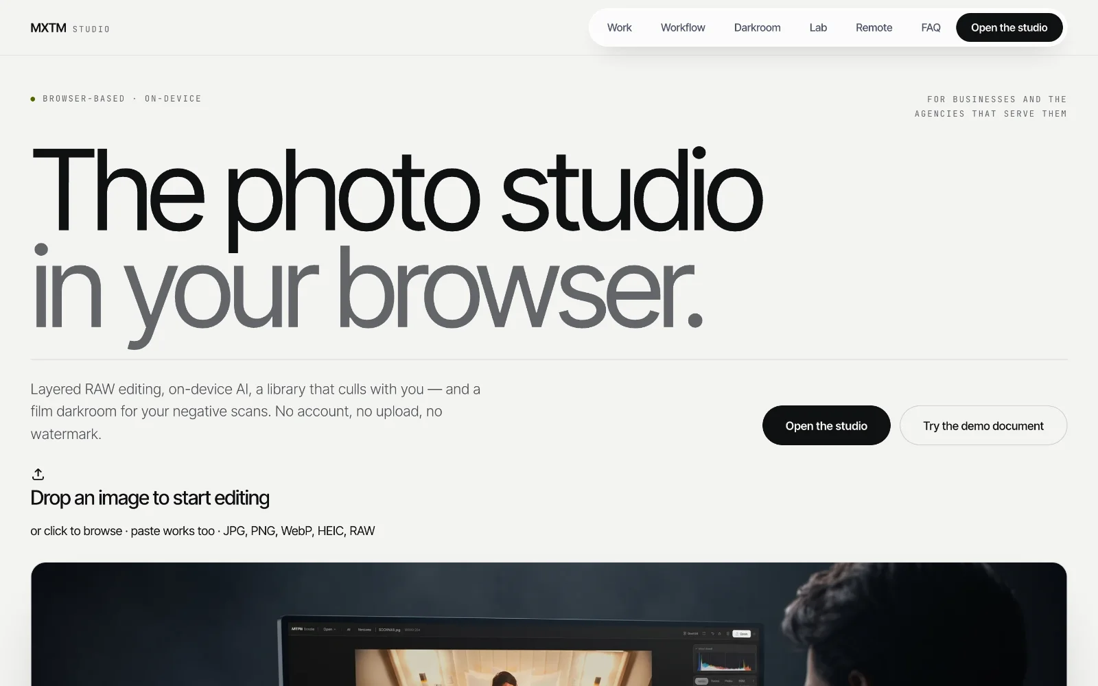 MXTM Studio: Startseite von MXTM Studio